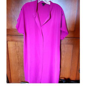 Ann Taylor Fuschia Hot Pink Silk Shift L
